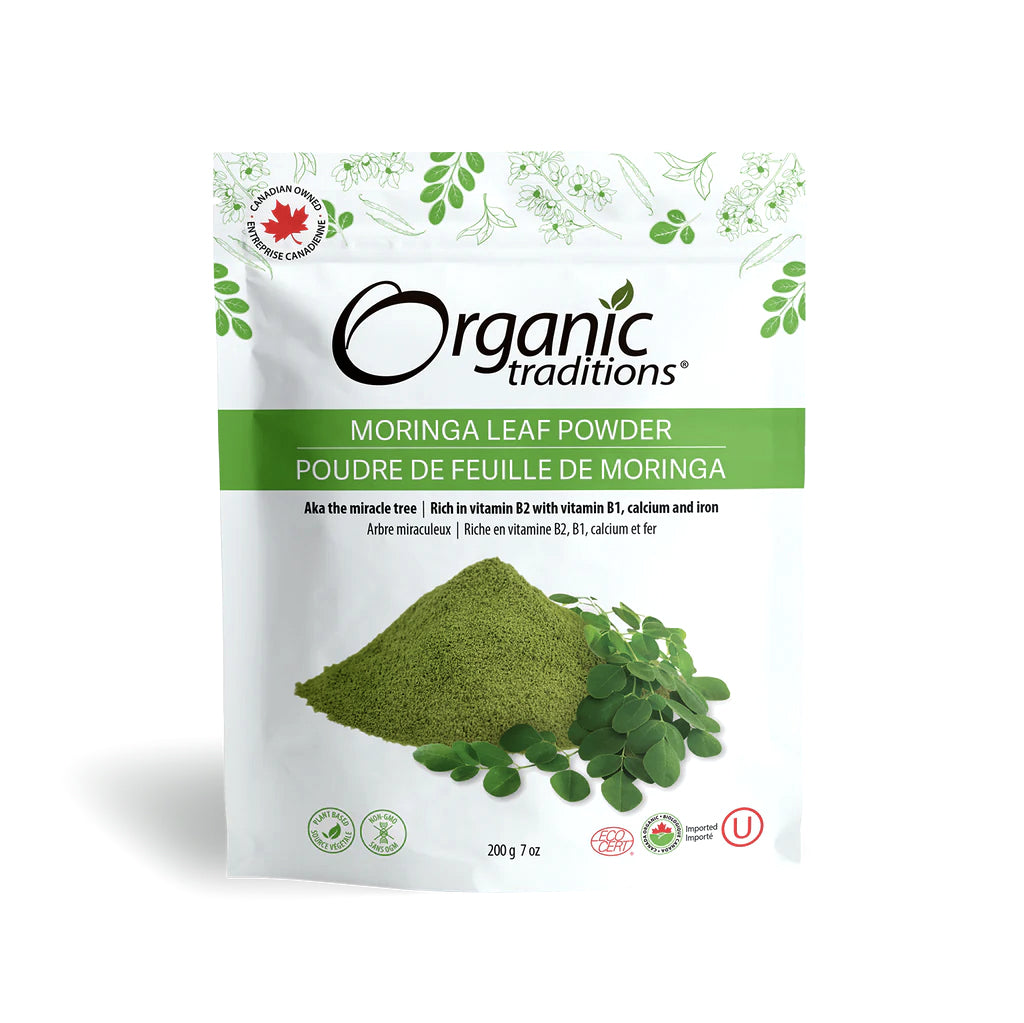 Poudre de feuilles de Moringa biologique - Organic Traditions - 200g